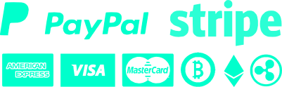 paypal stripe mastercard visa american express bitcoin ethereum ripple